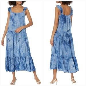 BB Dakota by Steve Madden Sunchild Tie dye Boho Maxi Dress with pockets
